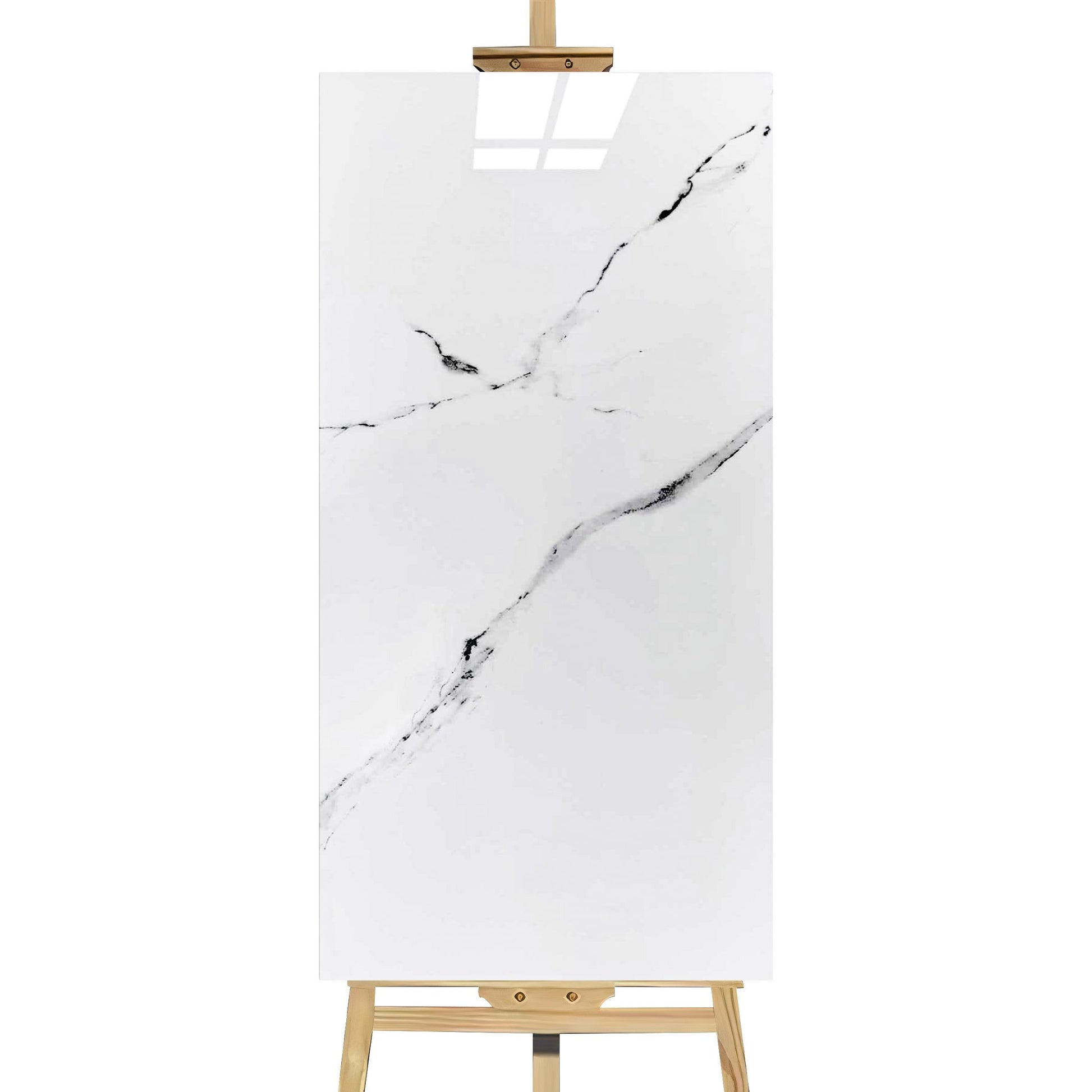 Selbstklebende Vinyl-Fliese in edler Weiß-Marmor-Optik – 60×30 cm – ideal für Küche und Bad